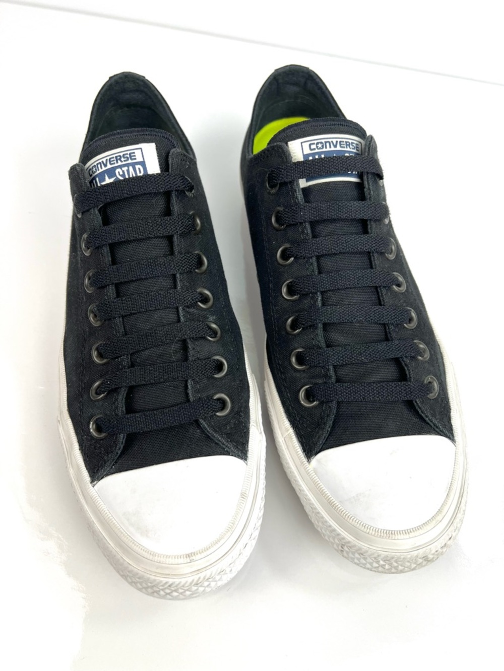 Converse Chuck Taylor Low White Cap Canvas Sneakers size 9 Black Streetwear